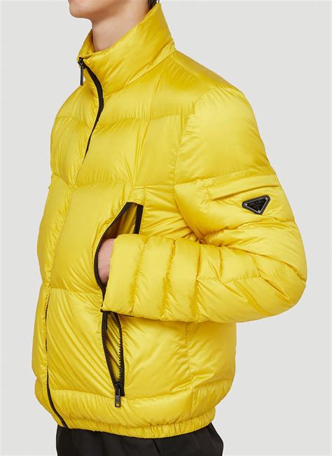 prada yellow puffer jacket